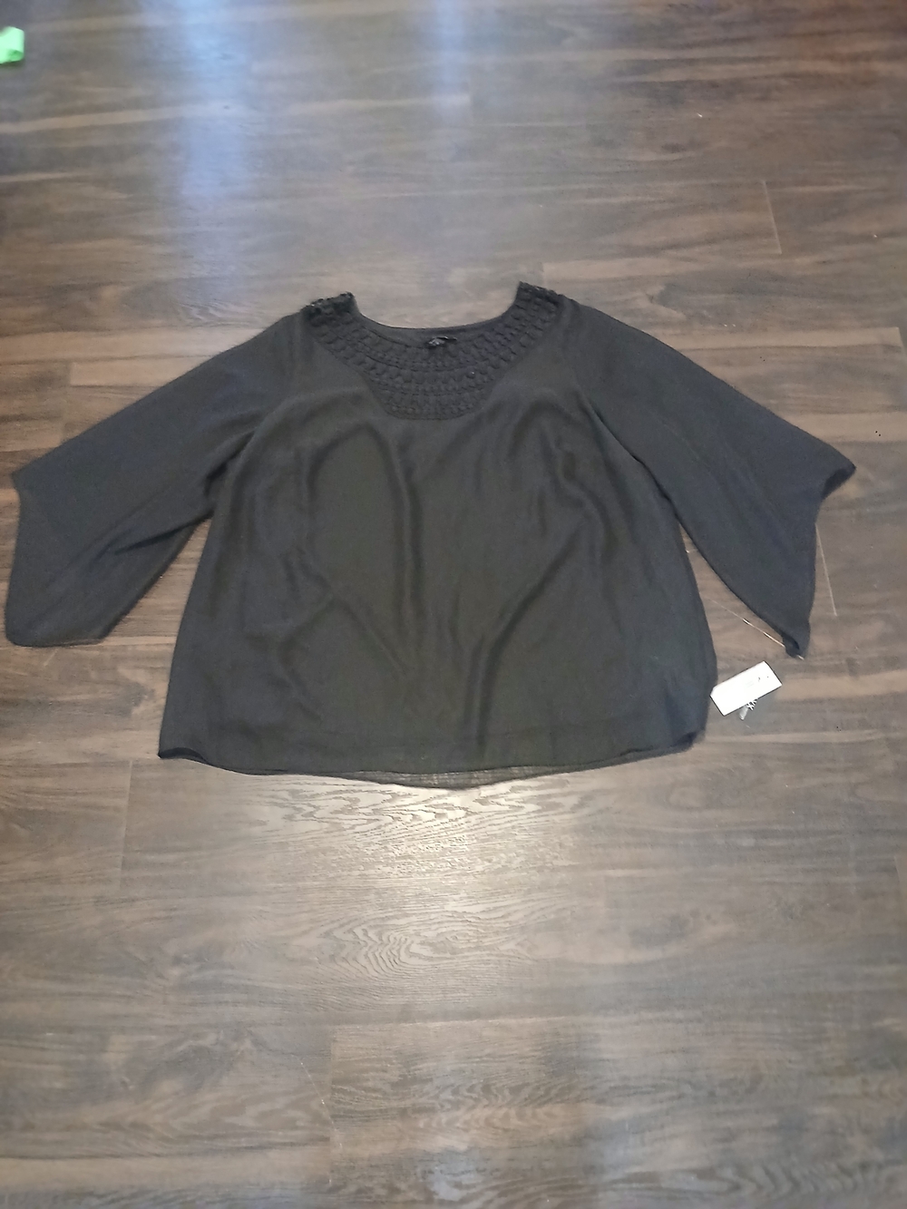 Alyx Black Crochet Panel Blouse